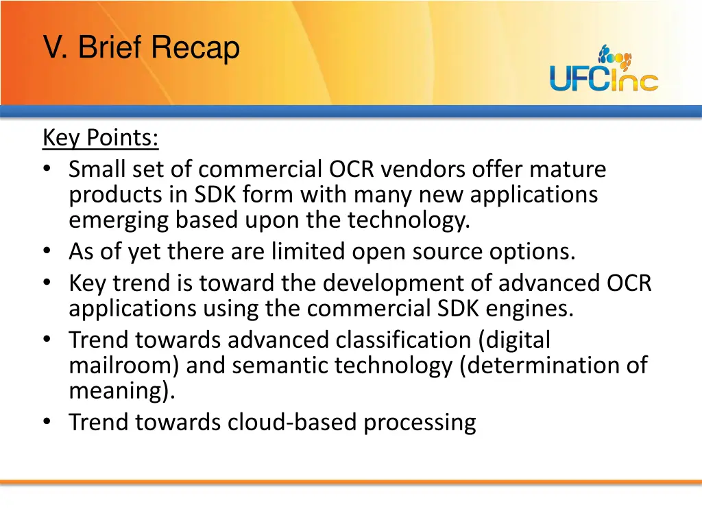v brief recap
