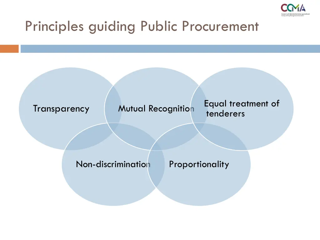 principles guiding public procurement