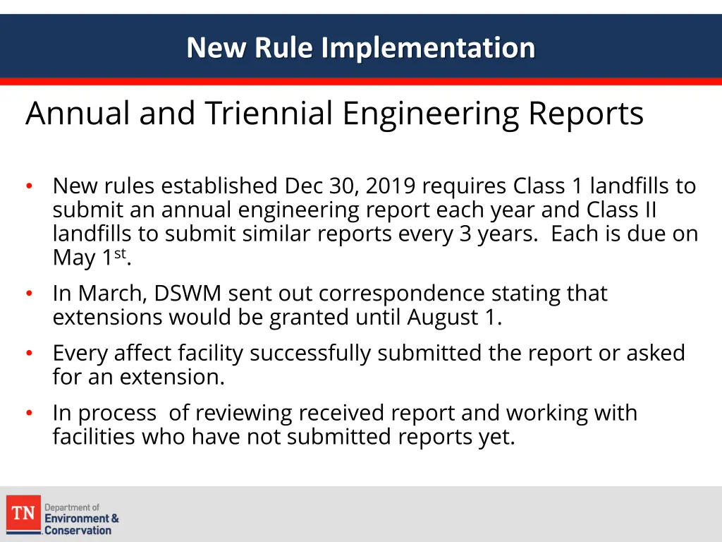 new rule implementation