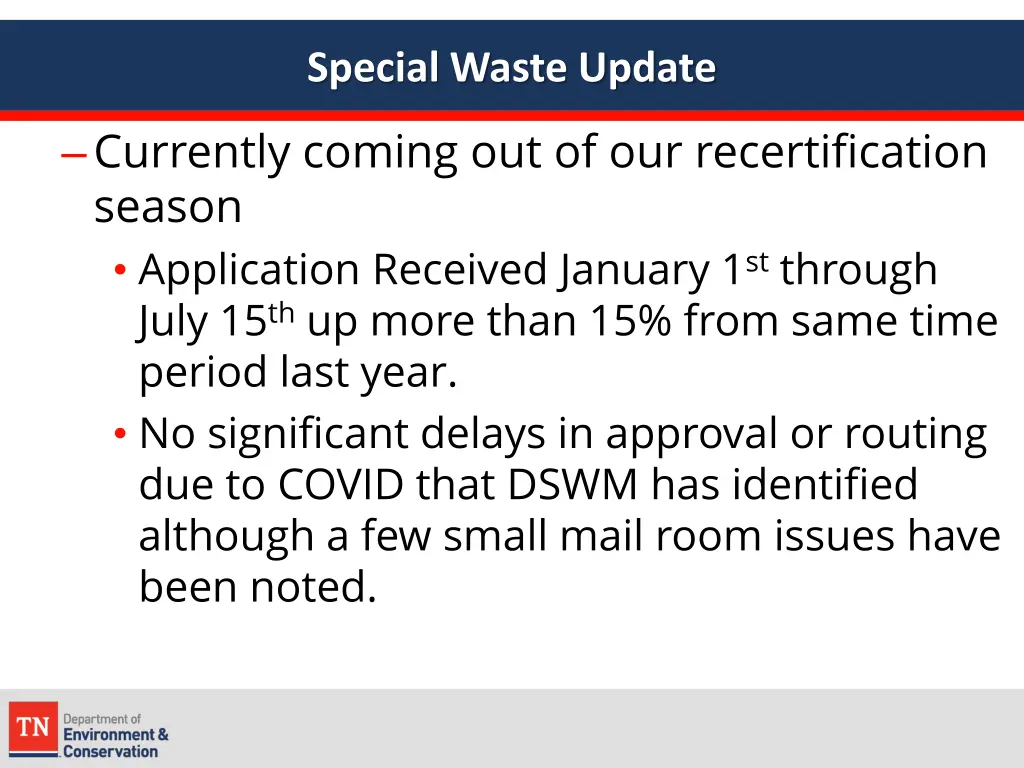 special waste update