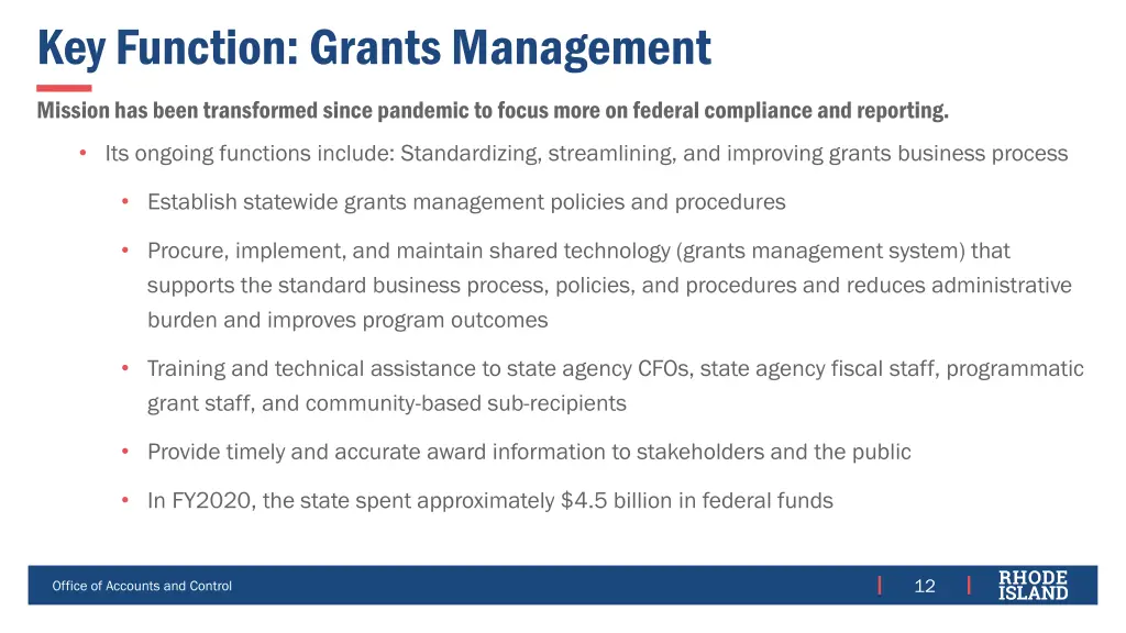 key function grants management