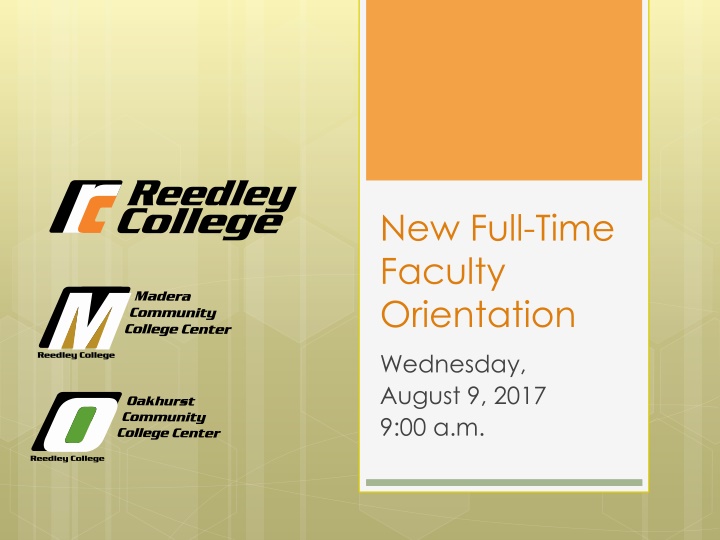 new full time faculty orientation