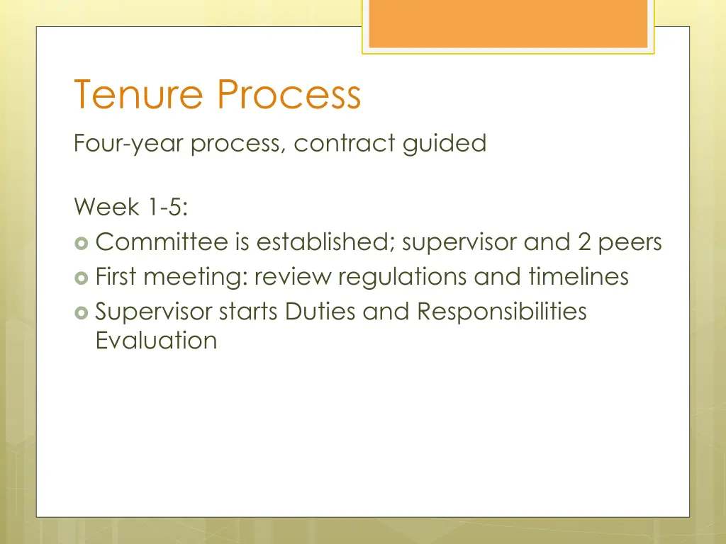 tenure process four year process contract guided