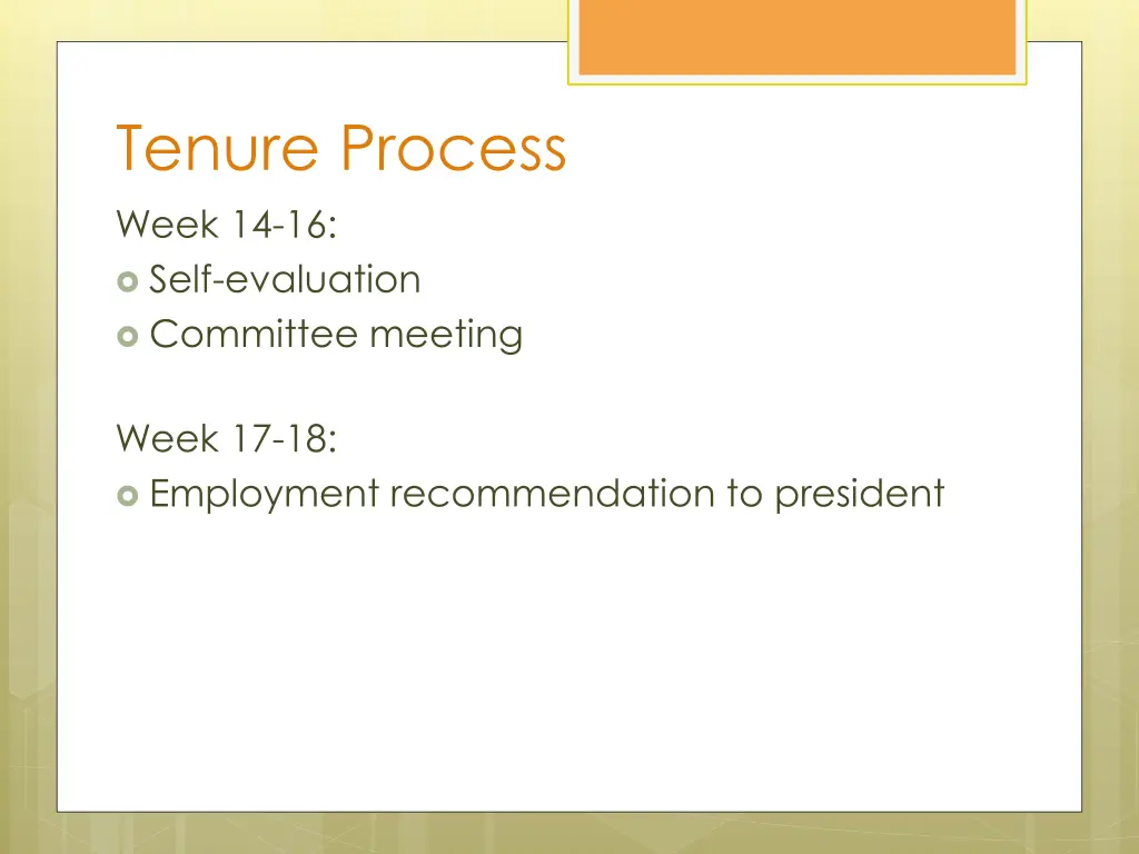 tenure process week 14 16 self evaluation
