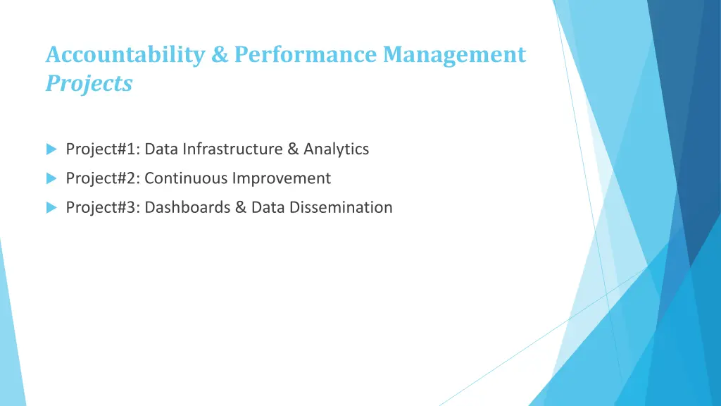 accountability performance management projects