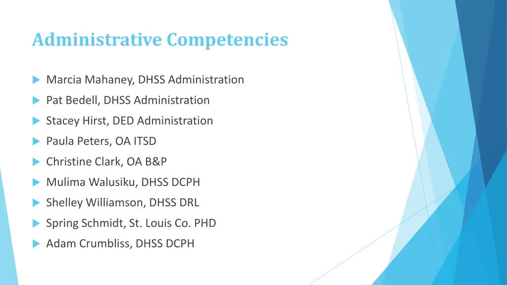 administrative competencies