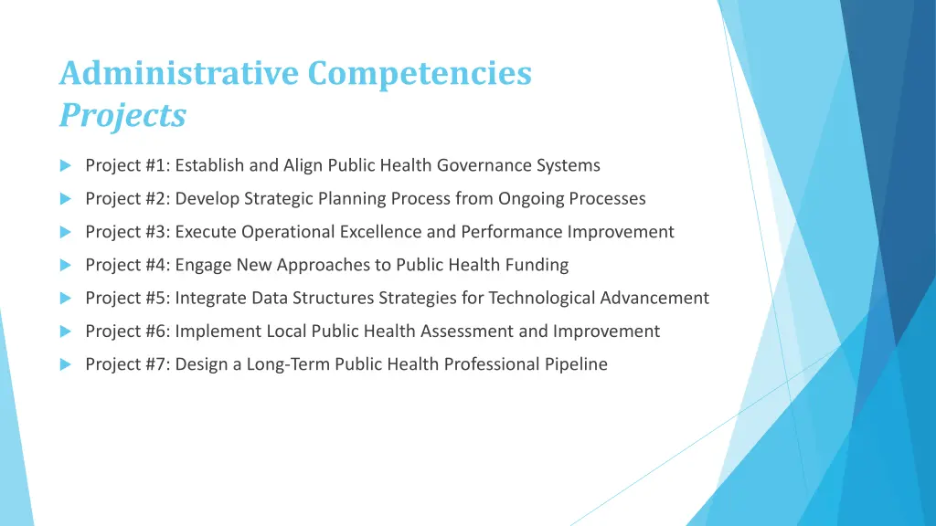 administrative competencies projects