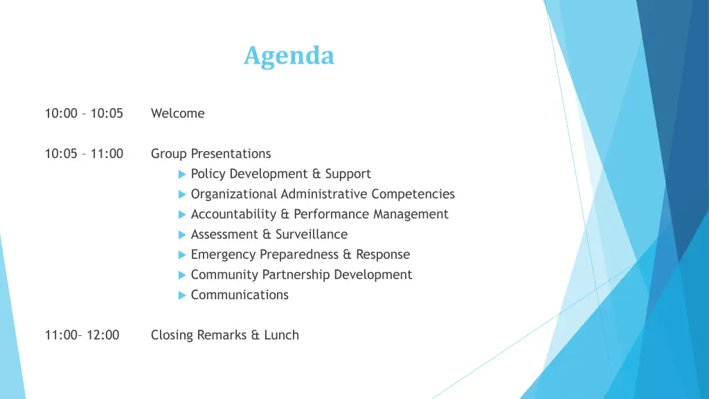agenda