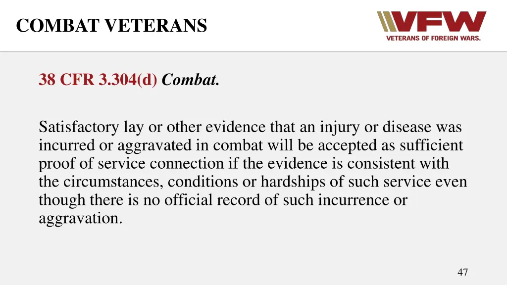 combat veterans
