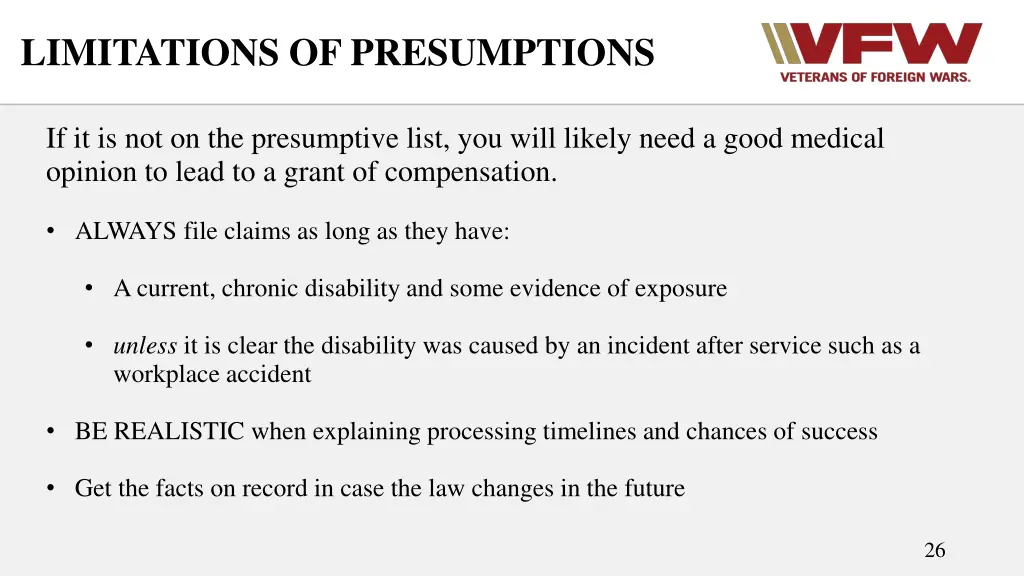 limitations of presumptions 1