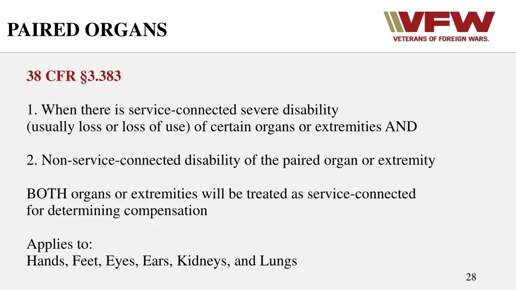 paired organs
