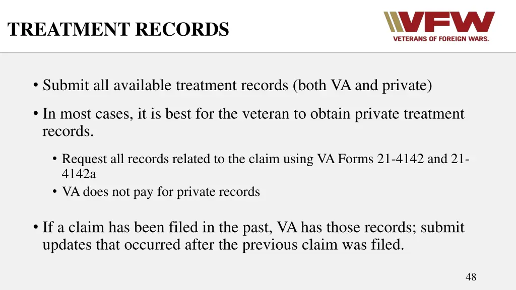 treatment records
