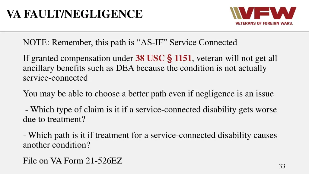 va fault negligence 2