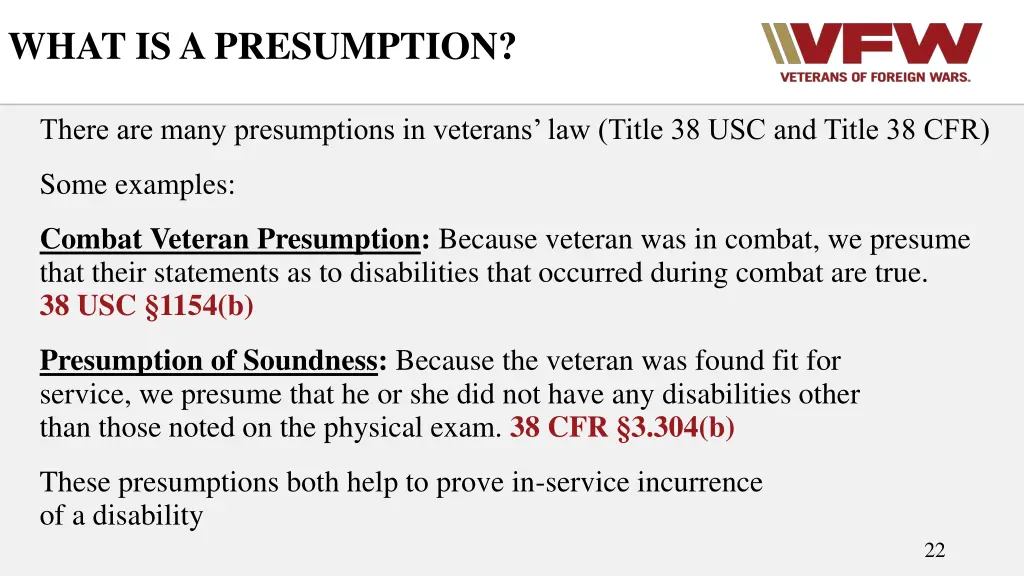what is a presumption