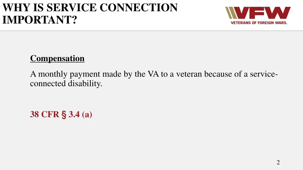 why is service connection important