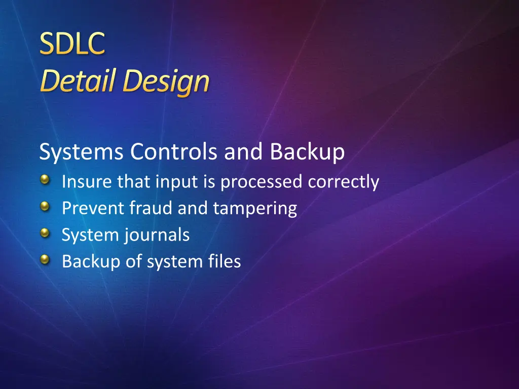 sdlc detail design 7
