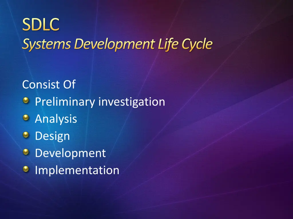 sdlc systems development life cycle