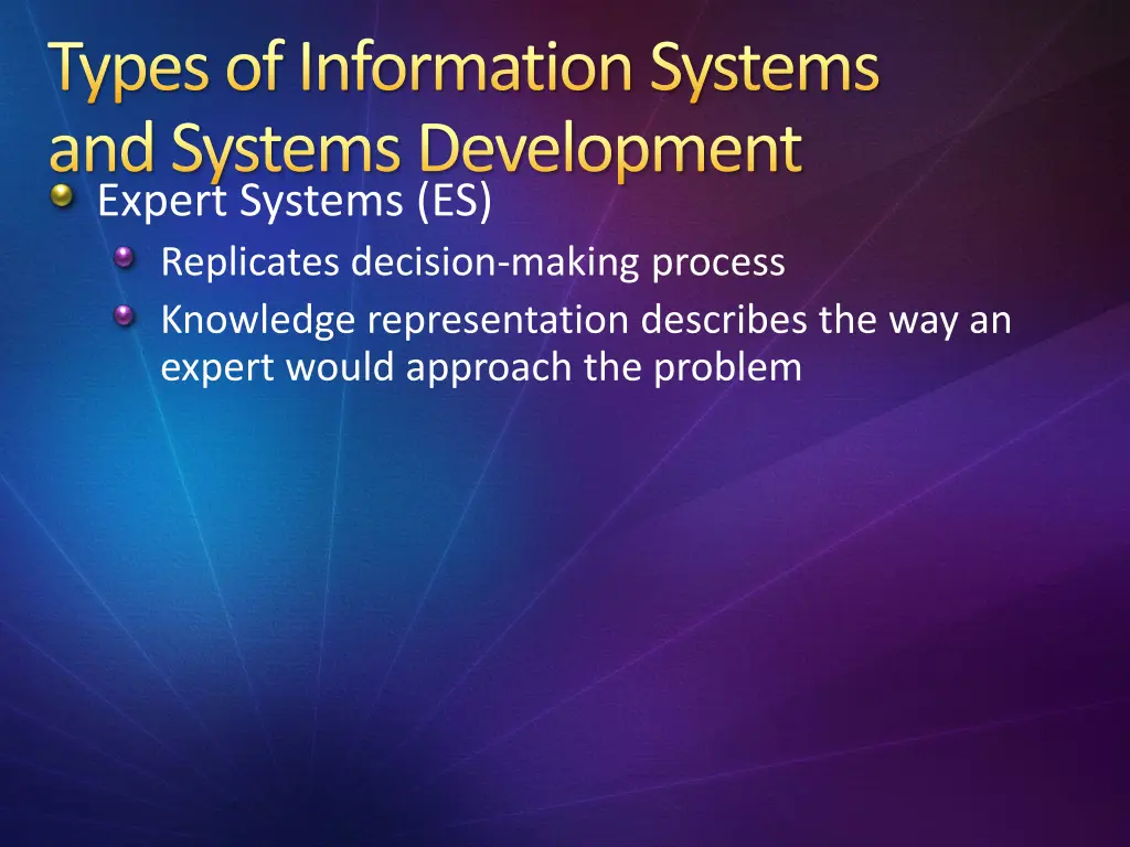 types of information systems and systems 1