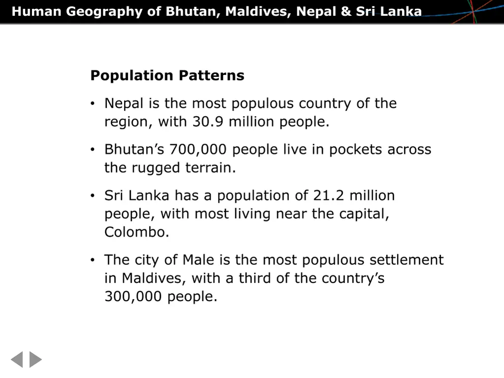 human geography of bhutan maldives nepal sri lanka 1
