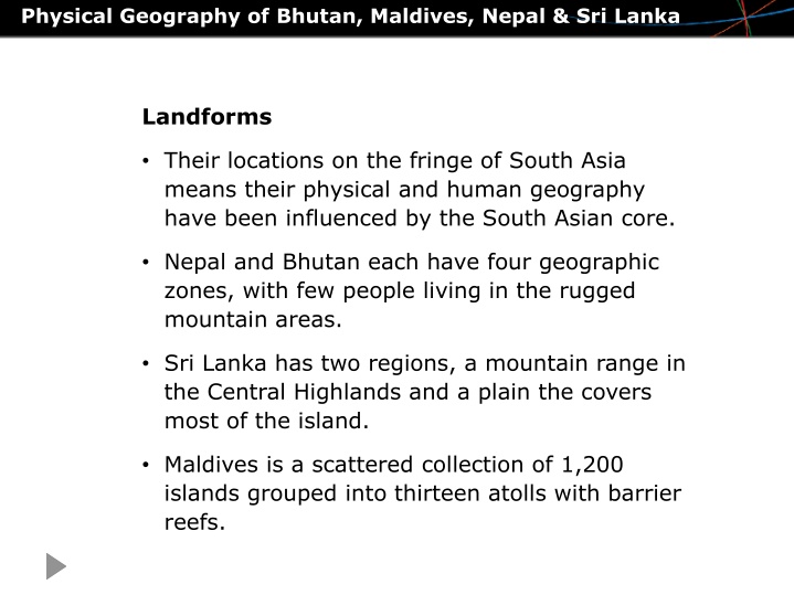 physical geography of bhutan maldives nepal