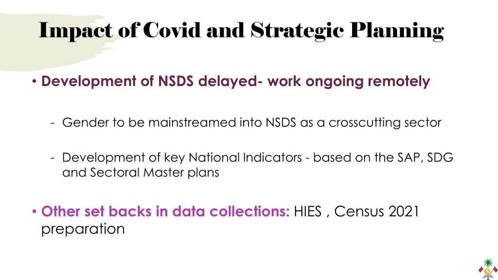 impact of covid and strategic planning