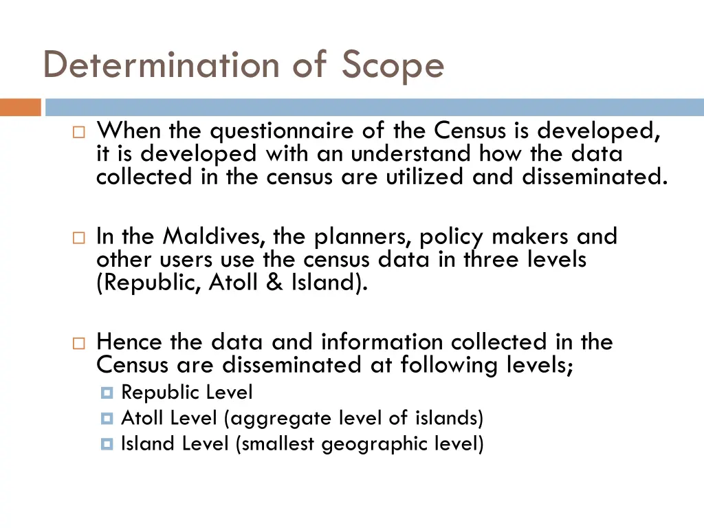determination of scope