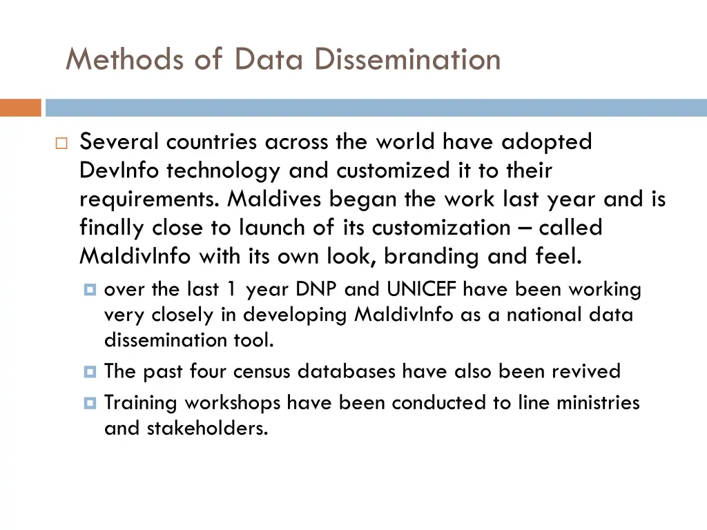 methods of data dissemination 2