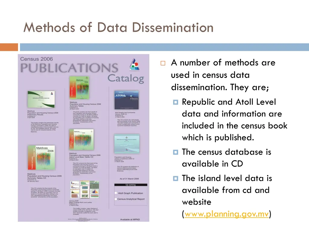 methods of data dissemination