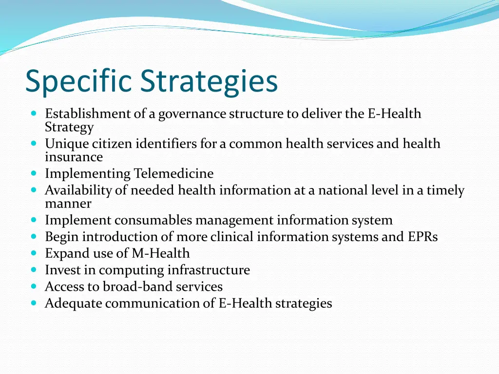 specific strategies