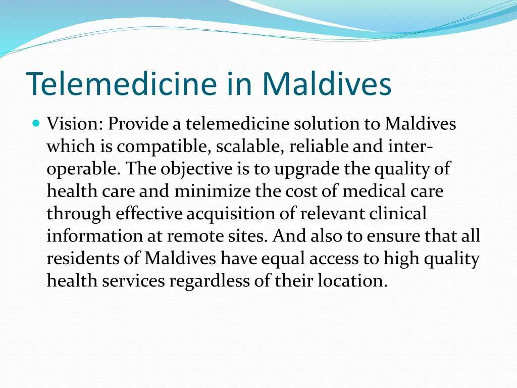 telemedicine in maldives