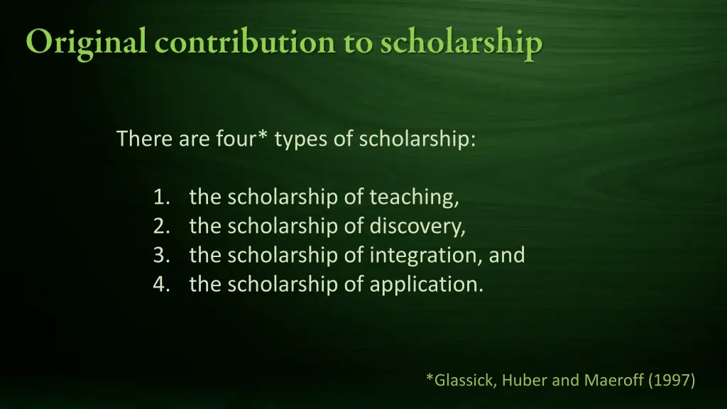 there are four types of scholarship