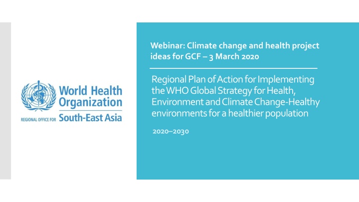 webinar climate change and health project ideas