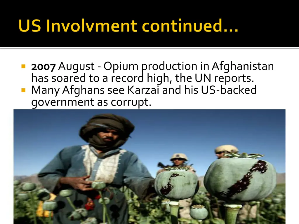 2007 august opium production in afghanistan