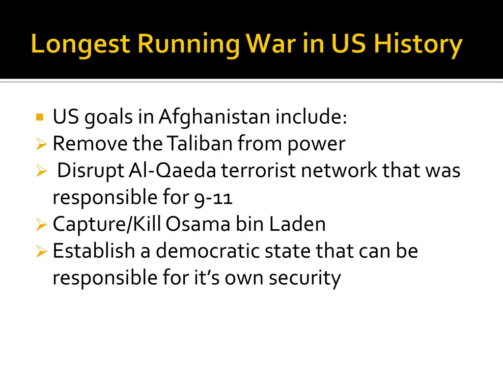 us goals in afghanistan include remove