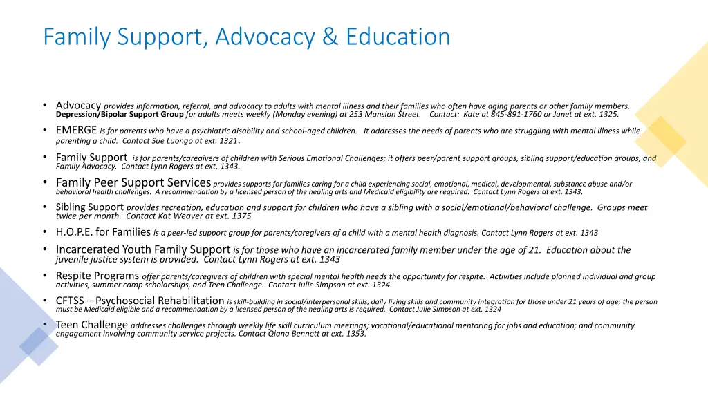 family support advocacy education 1