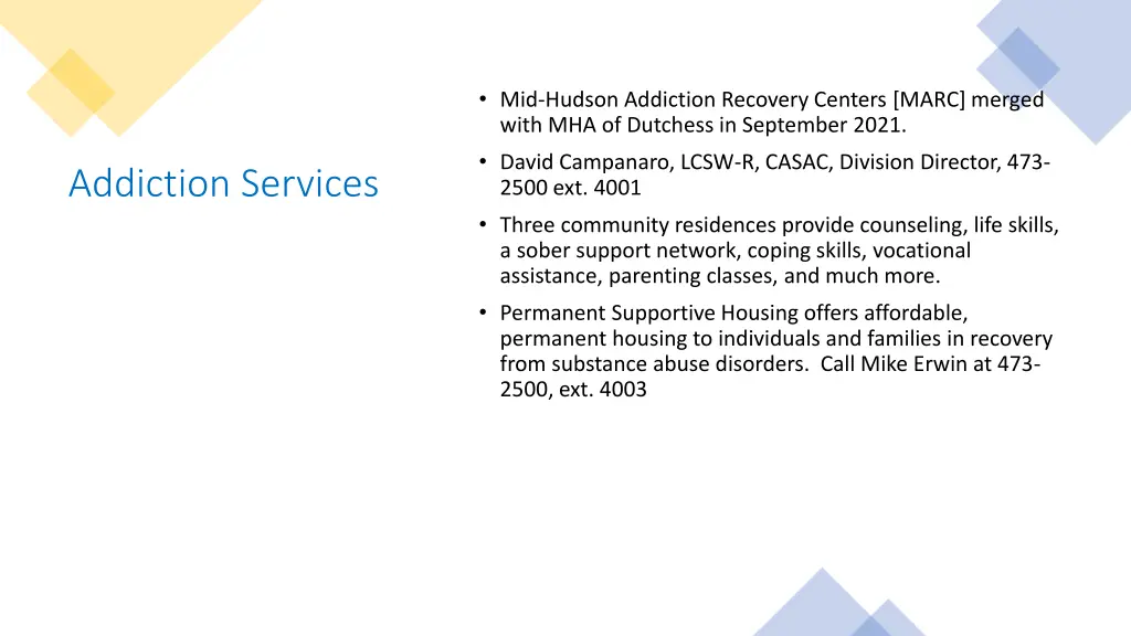 mid hudson addiction recovery centers marc merged