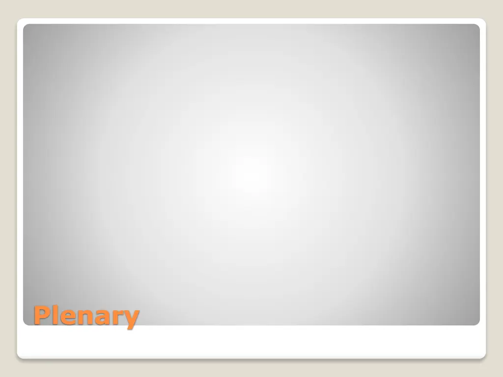 plenary