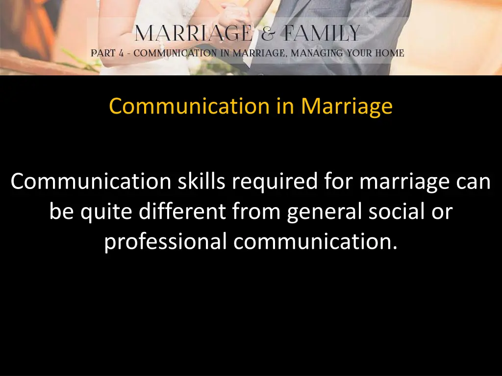 communication in marriage