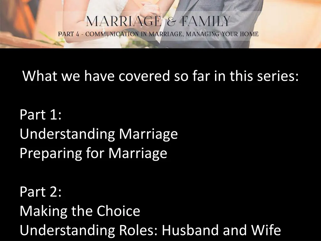 what we have covered so far in this series
