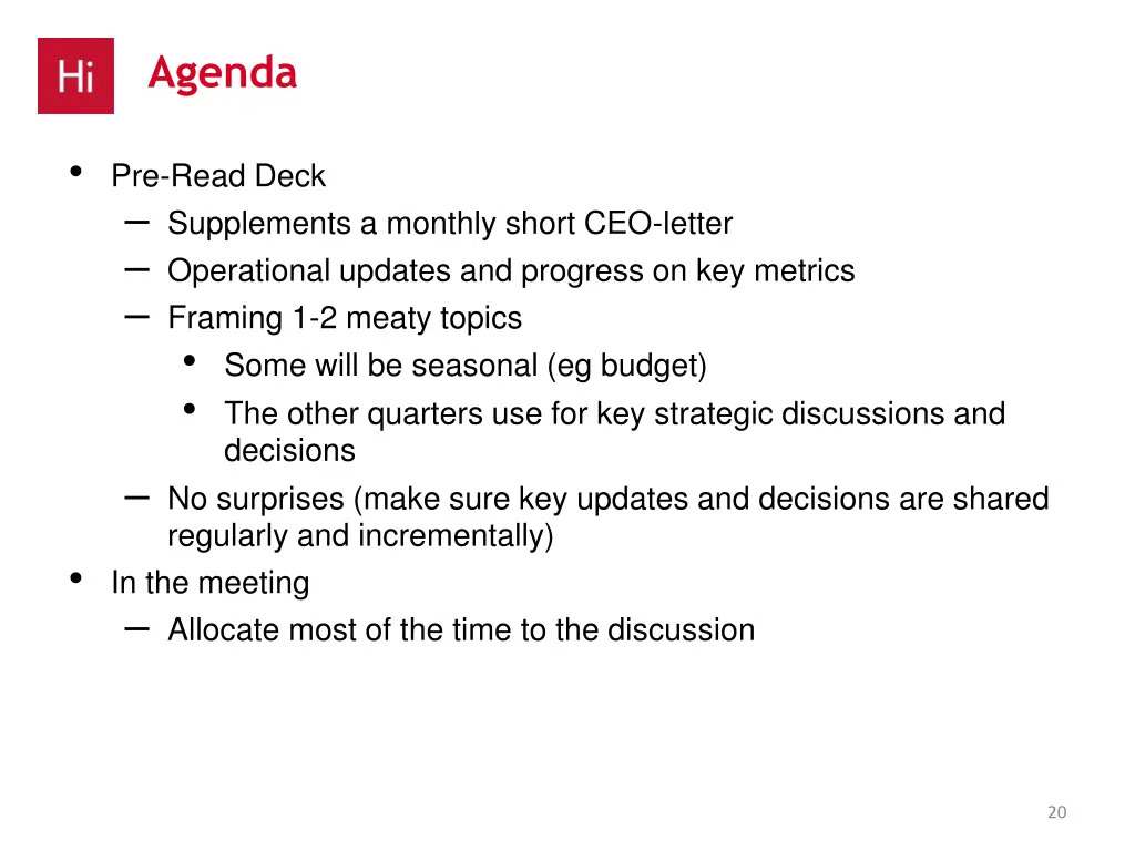 agenda 1