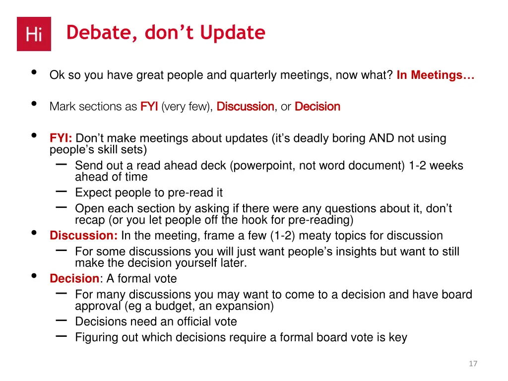 debate don t update
