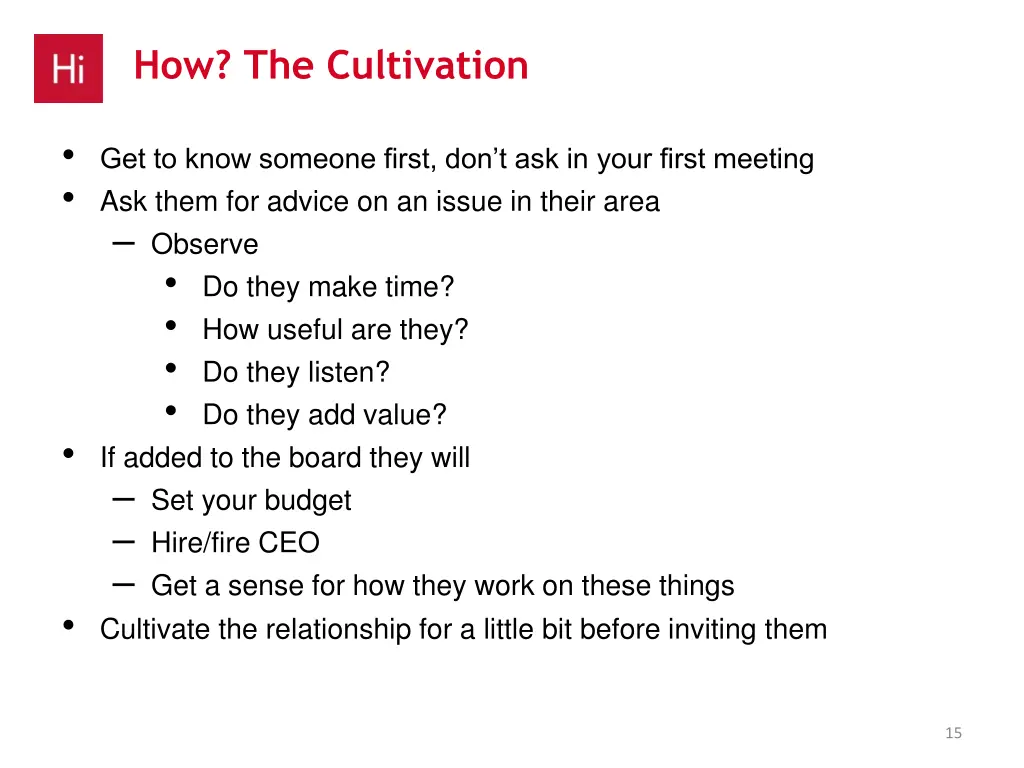 how the cultivation