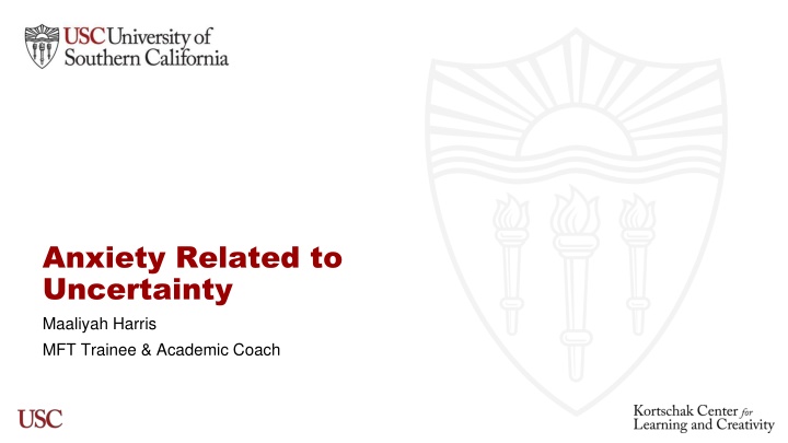 anxiety related to uncertainty maaliyah harris