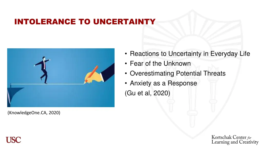 intolerance to uncertainty