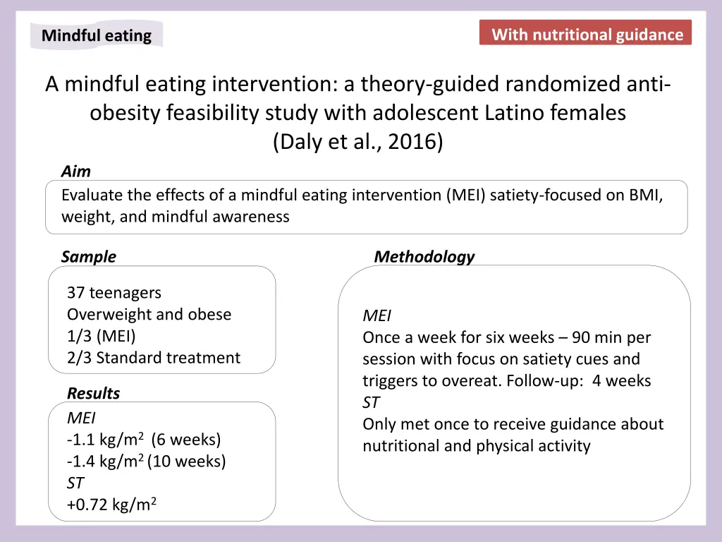 with nutritional guidance