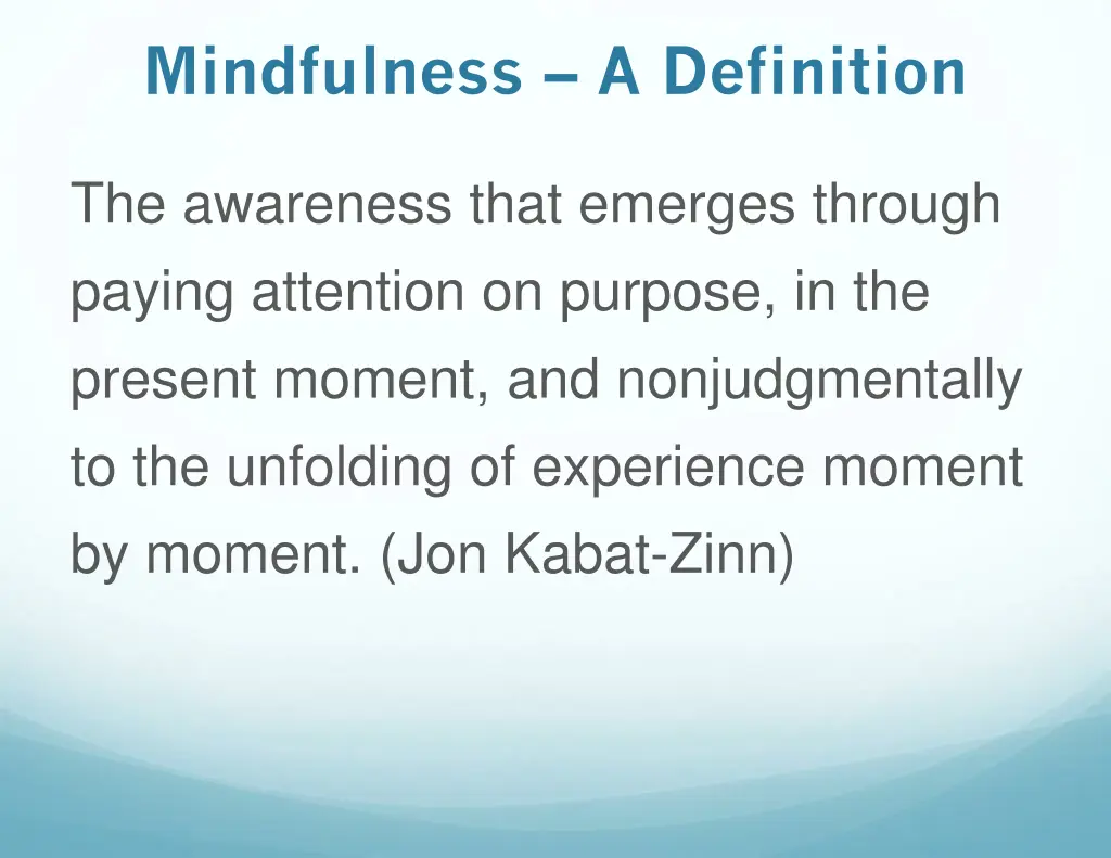 mindfulness a definition