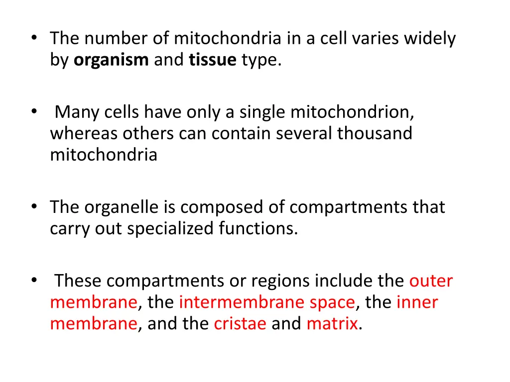 the number of mitochondria in a cell varies