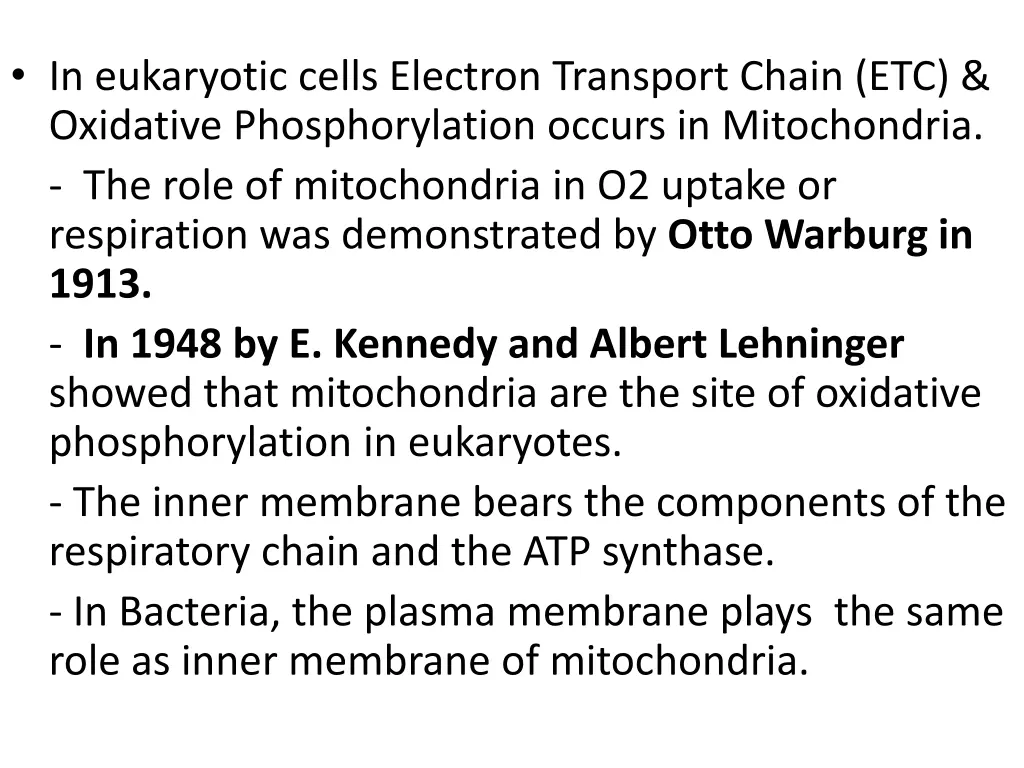 in eukaryotic cells electron transport chain