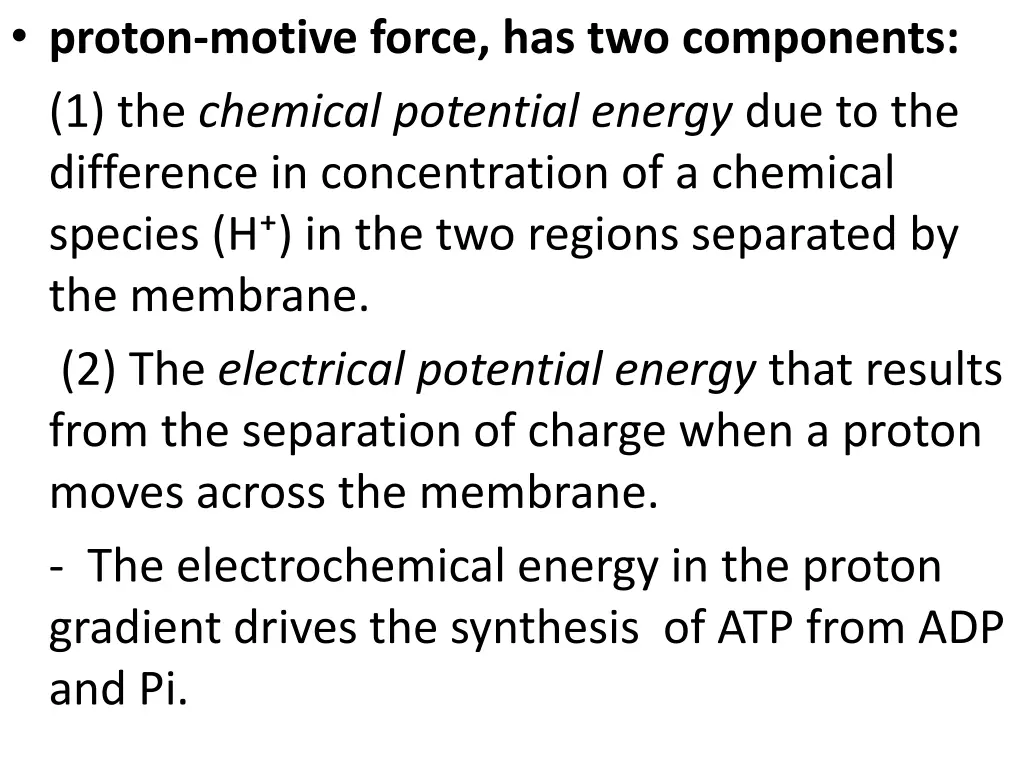proton motive force has two components