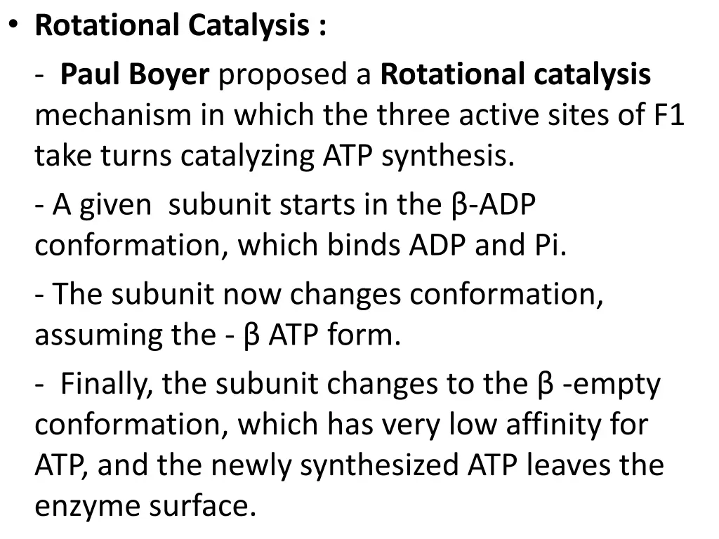 rotational catalysis paul boyer proposed